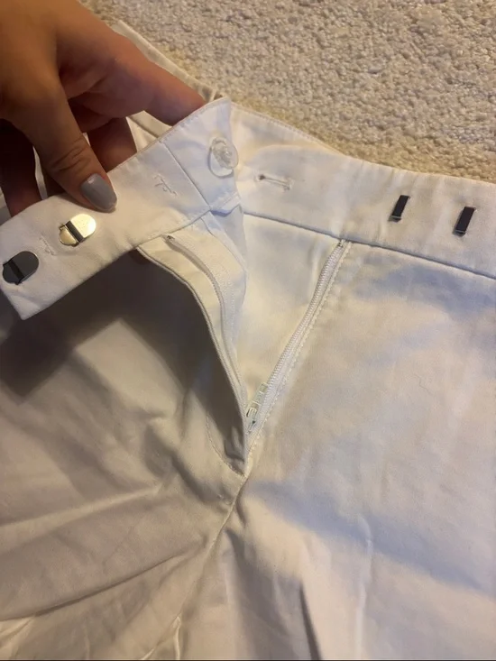 Ann Taylor White Tailored Bermuda Shorts - Picture 4 of 8